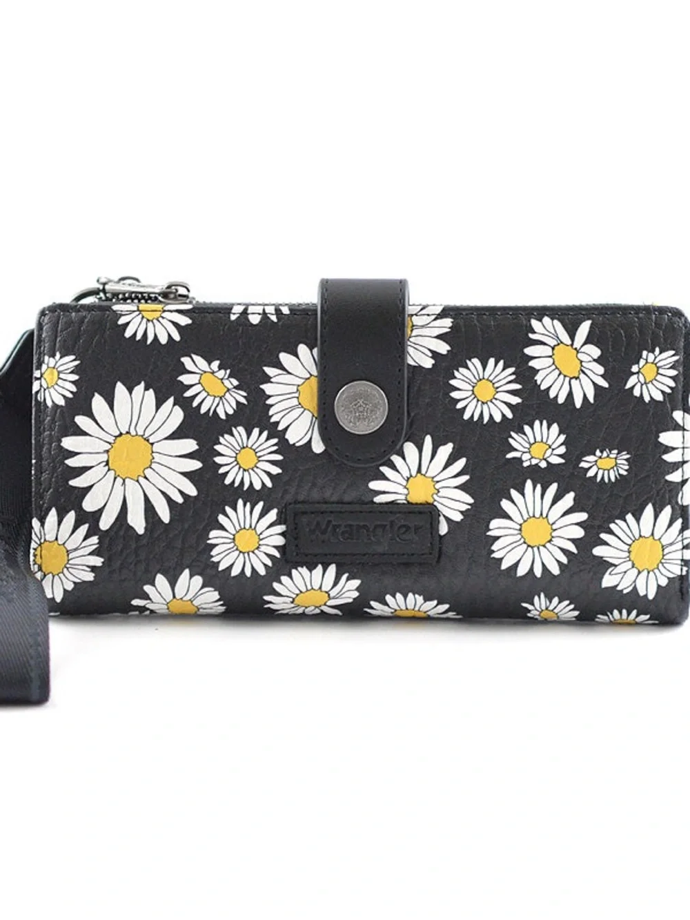 Wrangler Daisy Print Wallet Wristlet NWT Black